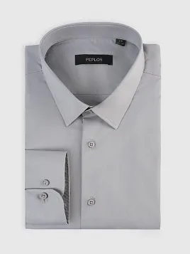 СОРОЧКА МУЖСКАЯ PEPLOS SH25085-SL СЕРЫЙ