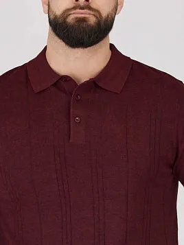 ТРИКОТАЖНАЯ РУБАШКА С ШЕРСТЬЮ KN26SH039-LR БОРДОВАЯ