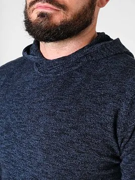 ХУДИ ВЯЗАНОЕ МУЖСКОЕ PEPLOS KN24H024 ТЕМНО-СИНИЙ