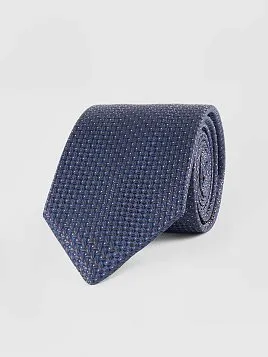 ГАЛСТУК МУЖСКОЙ PEPLOS ТЕМНО-СИНИЙ. МИКРОДИЗАЙН (400/121)