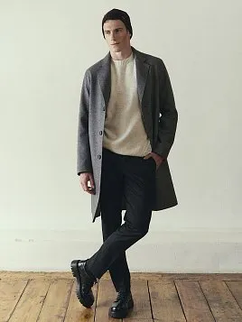 МУЖСКИЕ БРЮКИ ИЗ ЭЛАСТИЧНОЙ ТКАНИ TR26124-200 ТЕМНО-СЕРЫЕ