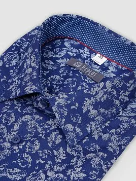 СОРОЧКА МУЖСКАЯ PEPLOS SH21146-С ТЕМНО-СИНИЙ