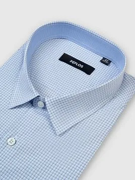 СОРОЧКА МУЖСКАЯ PEPLOS SH24076-K-R ГОЛУБОЙ