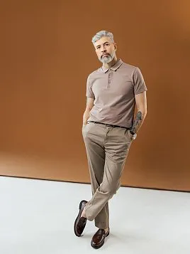 РУБАШКА-ПОЛО МУЖСКАЯ PEPLOS TS24015-P-LR БЕЖЕВЫЙ