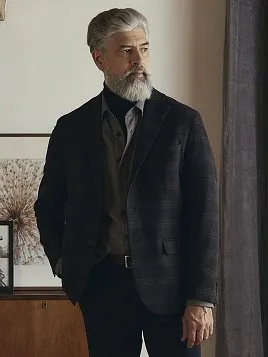 ШЕРСТЯНОЙ КОРИЧНЕВЫЙ ПИДЖАК JA26111-С