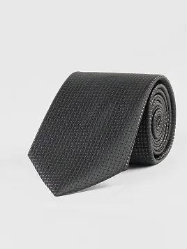 ГАЛСТУК МУЖСКОЙ PEPLOS ЧЕРНЫЙ. МИКРОДИЗАЙН (400/99)