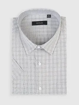 СОРОЧКА МУЖСКАЯ PEPLOS SH25087-K-R СЕРЫЙ