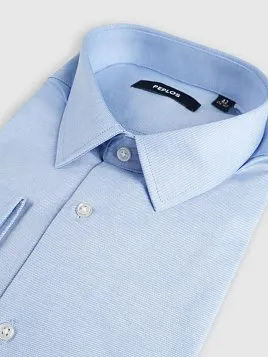 СОРОЧКА МУЖСКАЯ PEPLOS SH25068-R ГОЛУБОЙ