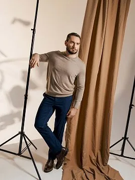 ДЖЕМПЕР МУЖСКОЙ PEPLOS KN24J039 БЕЖЕВЫЙ