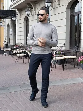 БРЮКИ МУЖСКИЕ PEPLOS P2404-SL ТЕМНО-СИНИЙ