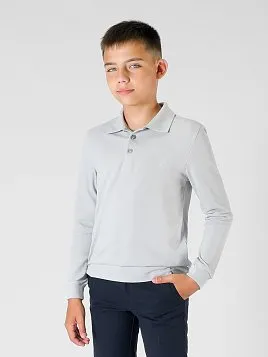 РУБАШКА-ПОЛО ДЛЯ МАЛЬЧИКА С ДЛИННЫМ РУКАВОМ PEPLOS TS23J24-P СЕРЫЙ