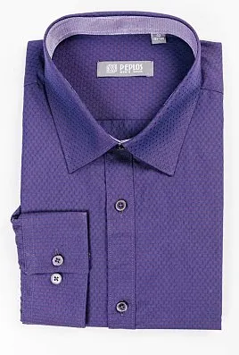 СОРОЧКА МУЖСКАЯ PEPLOS SH19111-SL ФИОЛЕТОВЫЙ