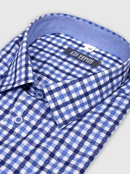 СОРОЧКА МУЖСКАЯ PEPLOS SH19132-K-R ТЕМНО-СИНИЙ