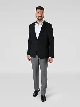 ПИДЖАК МУЖСКОЙ PEPLOS JA24106-SL ЧЁРНЫЙ ТРИКОТАЖНЫЙ