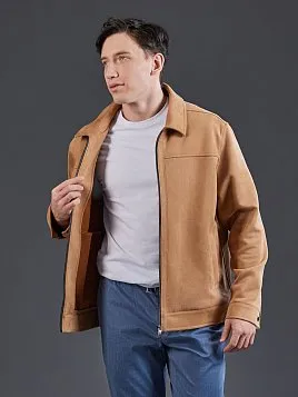 БЕЖЕВАЯ ВЕТРОВКА ИЗ ИСКУССТВЕННОЙ ЗАМШИ OW26303-SJ 