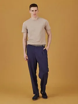 ЛЕТНИЕ БРЮКИ ИЗ ТЕНСЕЛА TR26162-236 ТЕМНО-СИНИЕ