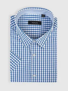 СОРОЧКА МУЖСКАЯ PEPLOS SH25136-K-R ТЕМНО-СИНИЙ