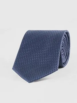 ГАЛСТУК МУЖСКОЙ PEPLOS ТЕМНО-СИНИЙ. МИКРОДИЗАЙН (400/267)