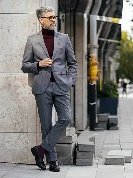 КОСТЮМ МУЖСКОЙ PEPLOS SU25103-SL СЕРЫЙ