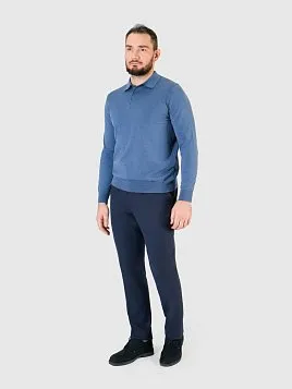 ТРИКОТАЖНАЯ РУБАШКА МУЖ. PEPLOS KN24SH041 СИНИЙ