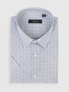 СОРОЧКА МУЖСКАЯ PEPLOS SH25088-K-SL СЕРЫЙ