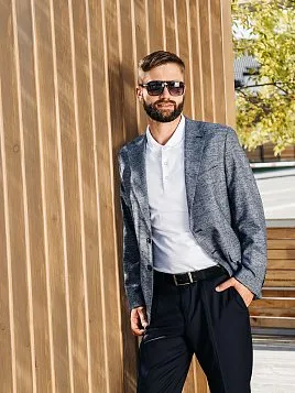 ПИДЖАК МУЖСКОЙ PEPLOS JA23019-R СИНИЙ