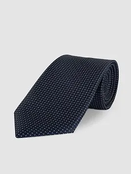 ГАЛСТУК МУЖСКОЙ PEPLOS ТЕМНО-СИНИЙ. МИКРОДИЗАЙН (400/157492-4)