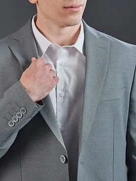 ЛЕТНИЙ КОСТЮМ PEPLOS С НАКЛАДНЫМИ КАРМАНАМИ SU26802-R ЗЕЛЕНЫЙ