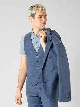 ЖИЛЕТ МУЖСКОЙ PEPLOS V22043 СИНИЙ ОТ КОСТЮМА