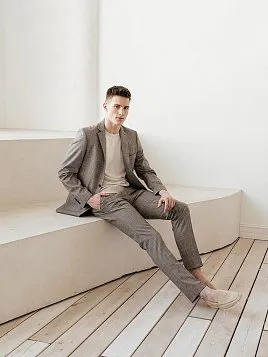 КОСТЮМ МУЖСКОЙ PEPLOS SU24137-SL БЕЖЕВЫЙ