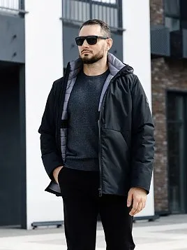 КУРТКА МУЖСКАЯ PEPLOS OW2422-DJ ЧЁРНЫЙ