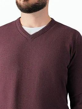 ПУЛОВЕР МУЖСКОЙ PEPLOS KN25P028 БОРДОВЫЙ