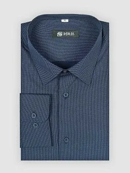 СОРОЧКА МУЖСКАЯ PEPLOS SH23135-R ТЕМНО-СИНИЙ