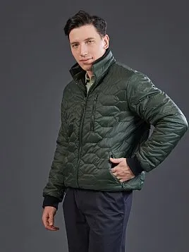 СТЕГАНАЯ ЗЕЛЕНАЯ КУРТКА OW2624-JА