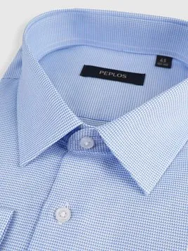 СОРОЧКА МУЖСКАЯ PEPLOS SH25078-C СИНИЙ