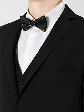 КОСТЮМ МУЖСКОЙ PEPLOS SU23099-SL ЧЁРНЫЙ (ЖИЛЕТ ОТДЕЛЬНО)