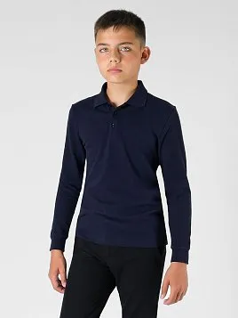 РУБАШКА-ПОЛО ДЛЯ МАЛЬЧИКА С ДЛИННЫМ РУКАВОМ PEPLOS TS23J25-P ТЕМНО-СИНИЙ