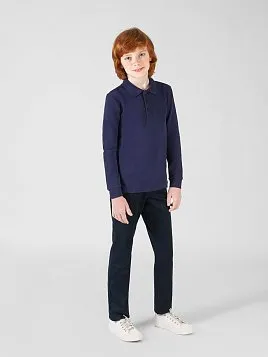 РУБАШКА-ПОЛО ДЛЯ МАЛЬЧИКА С ДЛИННЫМ РУКАВОМ PEPLOS TS22B15-P ТЕМНО-СИНИЙ