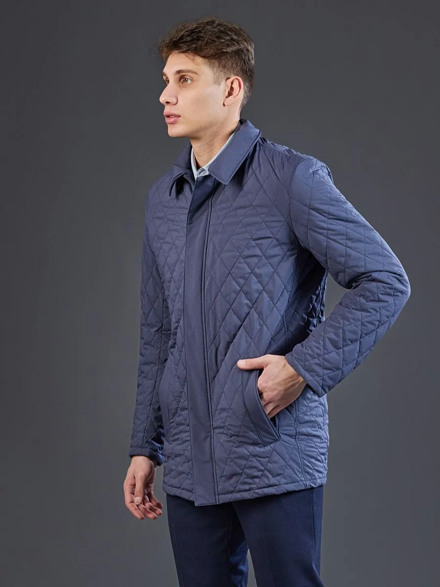 УДЛИНЕННАЯ СИНЯЯ КУРТКА OW2626-JА