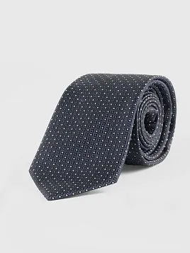 ГАЛСТУК МУЖСКОЙ PEPLOS ТЕМНО-СИНИЙ. МИКРОДИЗАЙН (400/214)