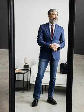 ПИДЖАК МУЖСКОЙ PEPLOS JA21031-R СИНИЙ