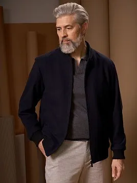 ТЕМНО-СИНЯЯ КУРТКА-БОМБЕР OW26302-JА