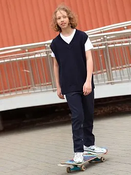 ЖИЛЕТ ПОДРОСТКОВЫЙ PEPLOS JKN25V002 ТЕМНО-СИНИЙ