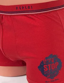 ТРУСЫ БОКСЕРЫ МУЖСКИЕ PEPLOS UW22011-BX КРАСНЫЙ