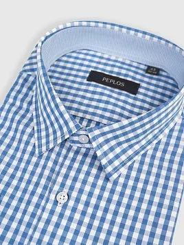 СОРОЧКА МУЖСКАЯ PEPLOS SH25136-K-R ТЕМНО-СИНИЙ