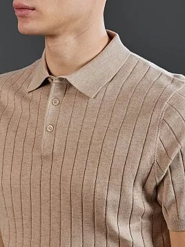 ТРИКОТАЖНАЯ РУБАШКА KN26SH030 БЕЖЕВАЯ