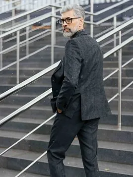 КОСТЮМ МУЖСКОЙ PEPLOS SU25104-R ТЕМНО-СЕРЫЙ