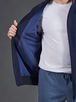 ТЕМНО-СИНЯЯ КУРТКА-БОМБЕР OW26302-JА