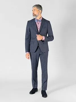 КОСТЮМ МУЖСКОЙ PEPLOS SU23003-SL СИНИЙ (ЖИЛЕТ ОТДЕЛЬНО)