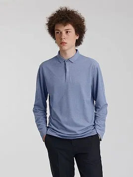 РУБАШКА-ПОЛО С ДЛИННЫМ РУКАВОМ ПОДРОСТКОВАЯ PEPLOS TSP25T011-R ГОЛУБОЙ